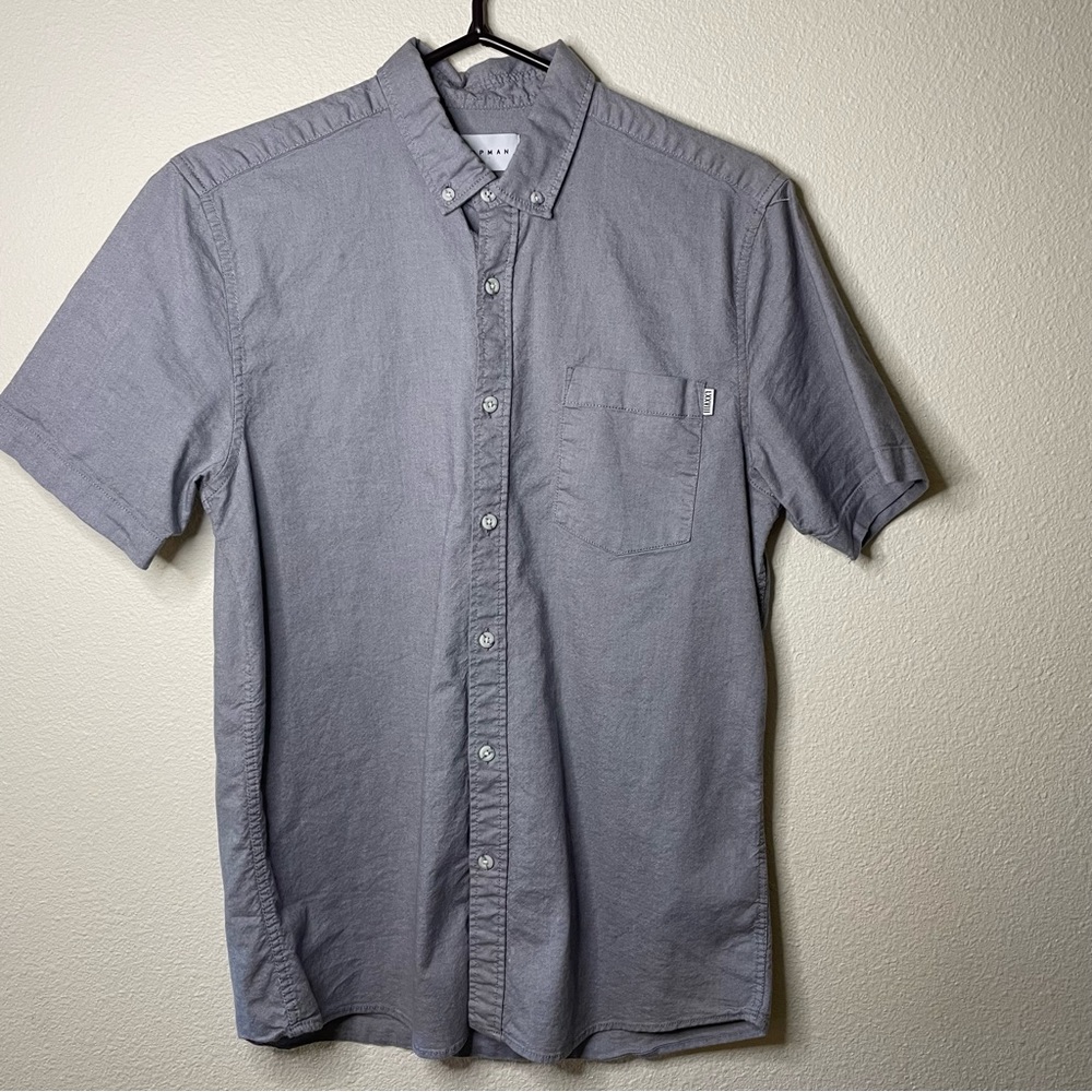 Medium Gray Topman Short Sleeve button down
